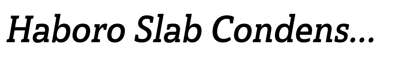 Haboro Slab Condensed Bold Italic